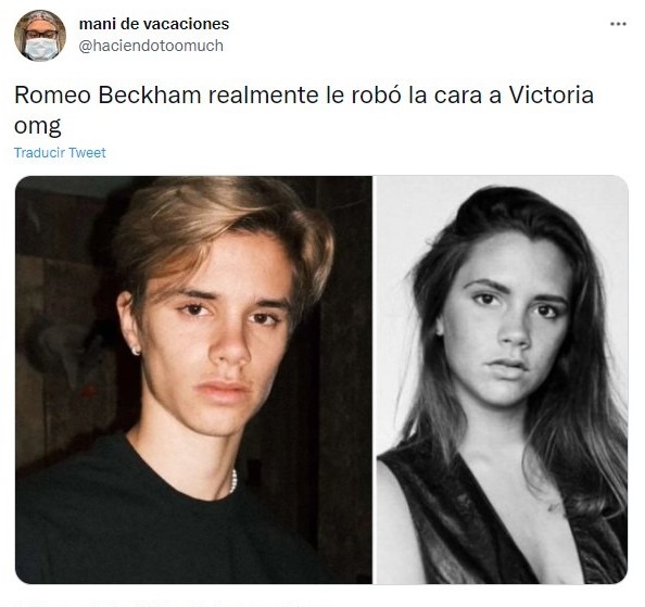 Tweet;  The incredible resemblance between Victori and his son Romeo Beckham (6)