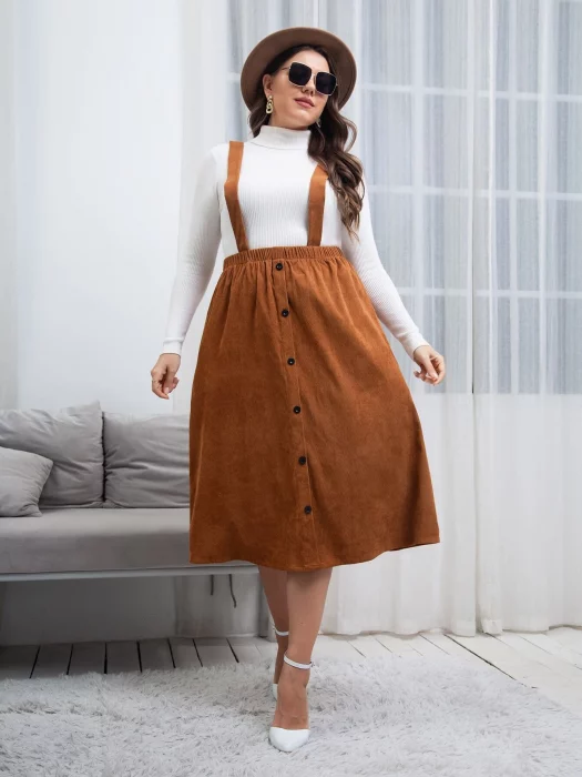 Falda vestido ;15 Faldas abotonadas para darle un toque vintage a tu look