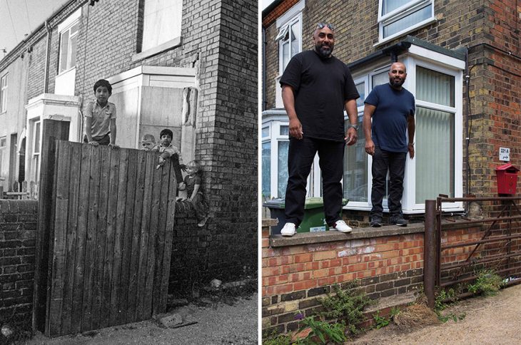 hermanos; Chris Porsz Fotógrafo encuentra a personas que fotografío  hace años y logra recrear las imágenes