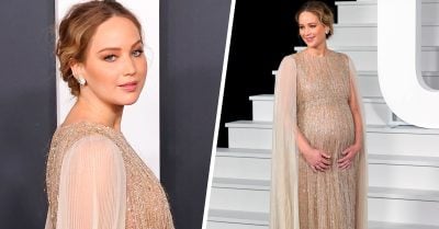Jennifer Lawrence mostró su embarazo en la alfombra roja y se veía espectacular