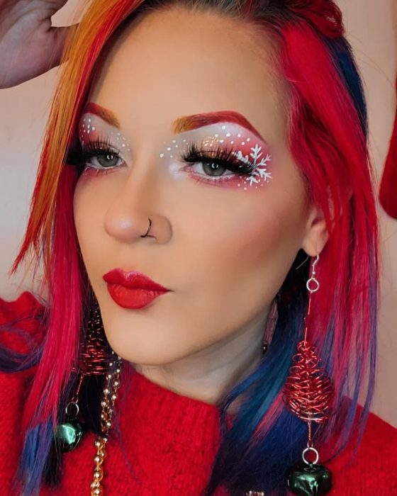 maquillaje copos de nieve ;15 Maquillajes navideños que te convertirán en la reina del invierno 