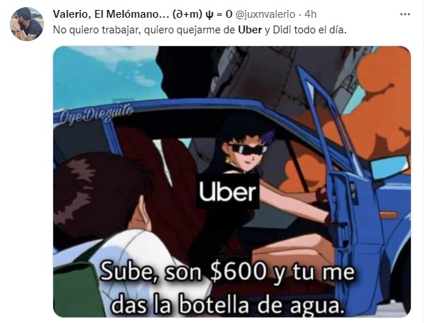 Memes sobre el aumento de tarifas en Uber y Didi