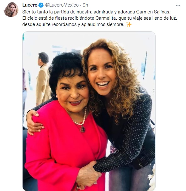 Condolencias sobre la muerte de Carmen salinas 