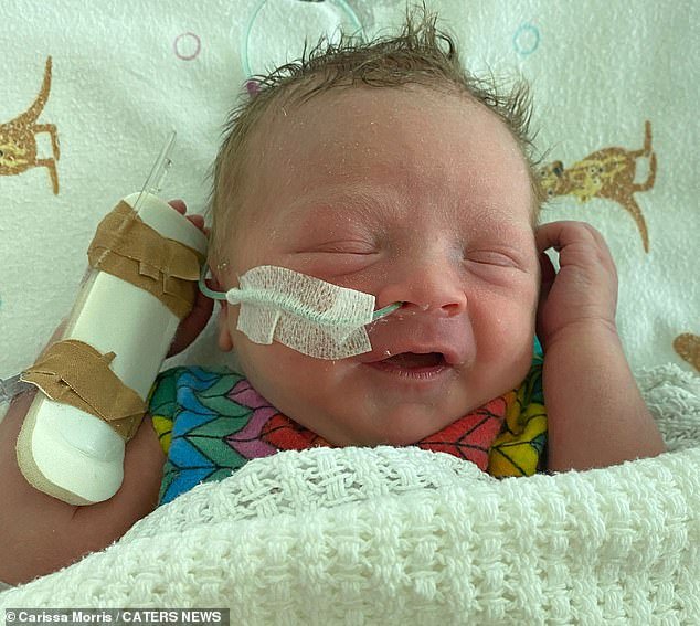 Oliver Morris baby of the couple who took 13 years to conceive