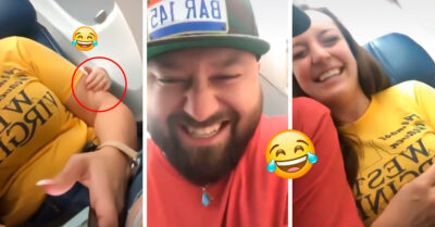 Pasajera grabó cómo una niña la molestó durante todo el vuelo y su paciencia es digna de admirar