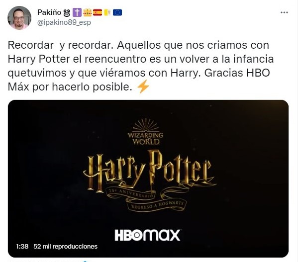 Tuits sobre Primer trailer reencuentro de Harry Potter