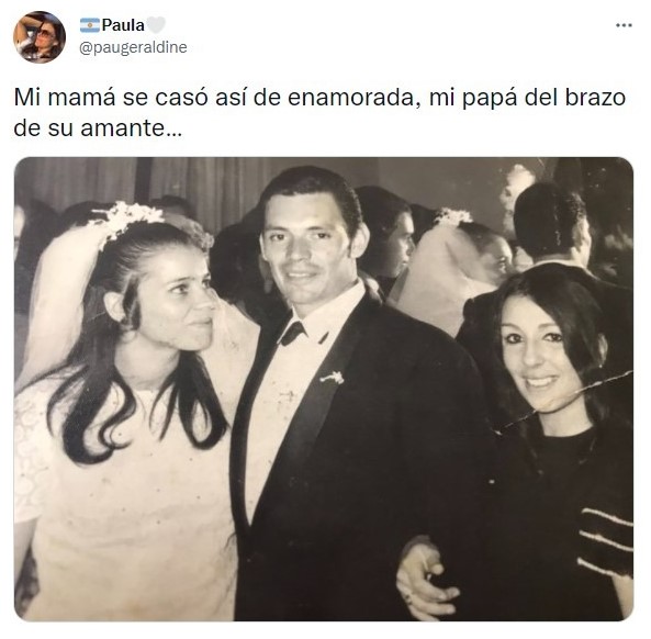 Foto de esposos; Foto de boda con la amante se vuelve viral