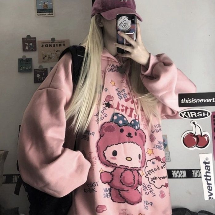 sudadera hello ;15 Sudaderas kawaii para mantenerte calientita 24/7