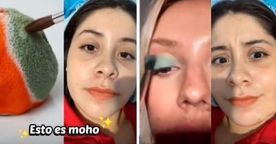 ¡Qué caraj…! TikToker usa moho como maquillaje y una bióloga advierte sobre no replicarlo