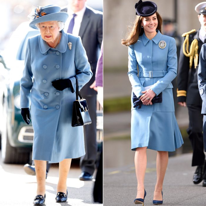 Comparación de outfits entre Kate Middleton y la reina Isabel II