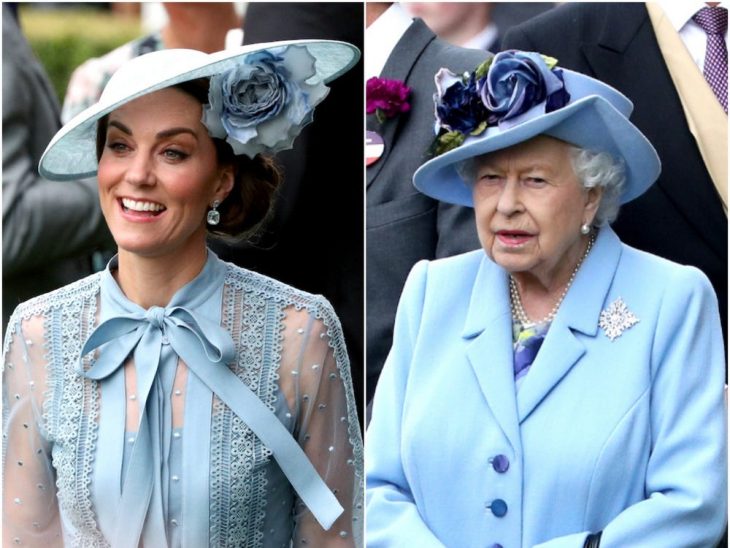 Comparación de outfits entre Kate Middleton y la reina Isabel II