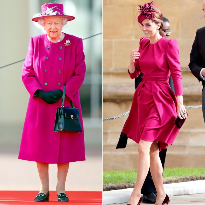 Comparación de outfits entre Kate Middleton y la reina Isabel II