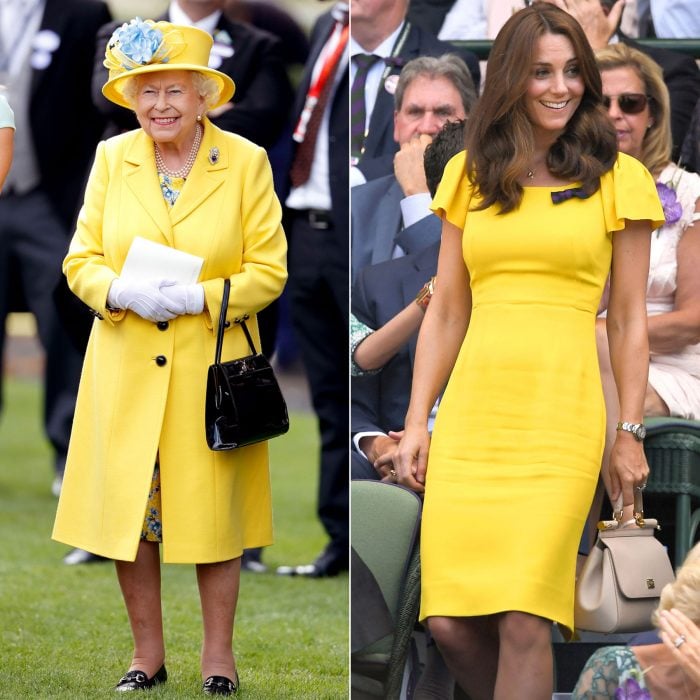 Comparación de outfits entre Kate Middleton y la reina Isabel II