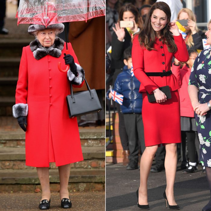 Comparación de outfits entre Kate Middleton y la reina Isabel II