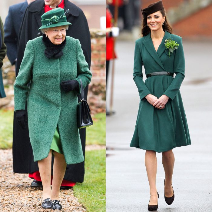 Comparación de outfits entre Kate Middleton y la reina Isabel II