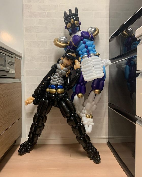 Jotaro Kujo ;artista japones crea figuras con globos