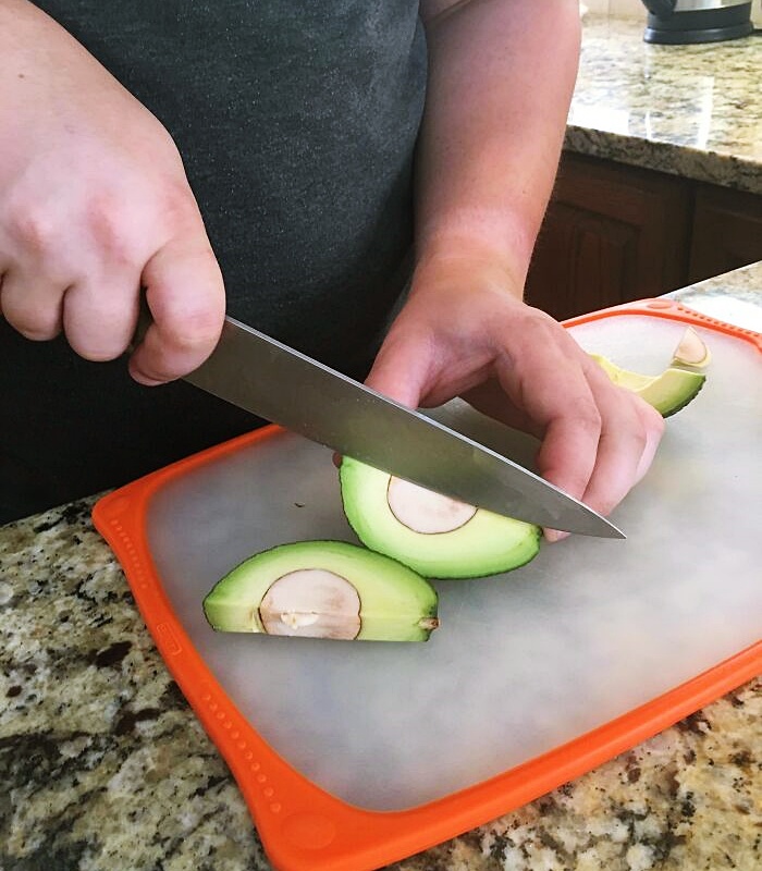 Cut an avocado