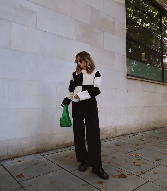 Girl, girl, girl with brown, dark, blonde, light hair, wearing jeans, sweater, pants, skirt, stockings and Christmas looks with coats and high boots