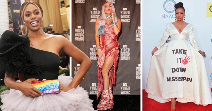 12 Outfits que se usaron para protestar en la alfombra roja