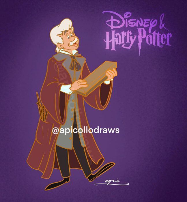 Geppetto como Garrick Ollivander