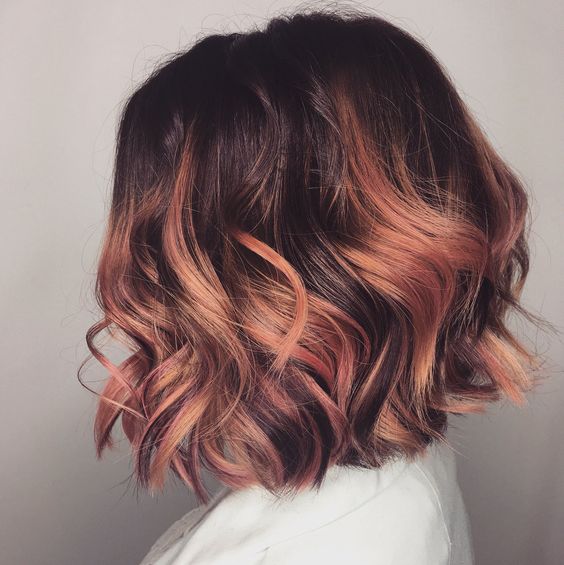 copper; 15 Ideas to dye your hair in Bob cut and look fashionista