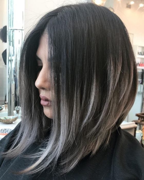 Gray; 15 Ideas to dye your hair in a Bob cut and look fashionista