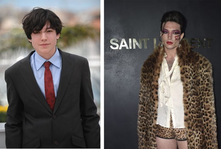 imagen comparativa del actor Ezra Mille de adolescente vs de adulto 