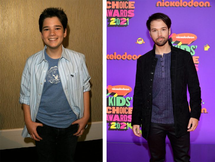 Actor Nathan Kress en su versión niño y su versión adulta 