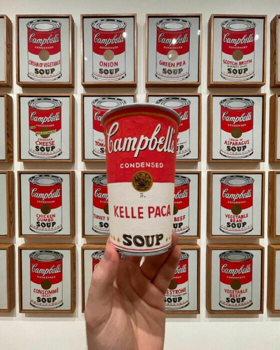 Soup can ;Artist recreates beautiful works of art in paper cups and the result is beautiful 