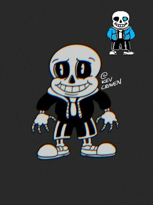 dibujo al estilo de los 30´s de Sans Undertale