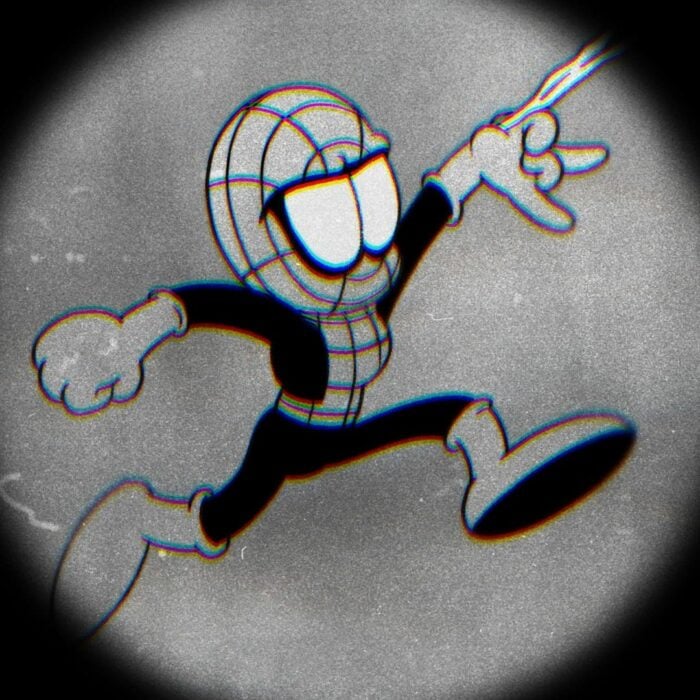 Spider-Man dibujado al estilo de la década del año 1930