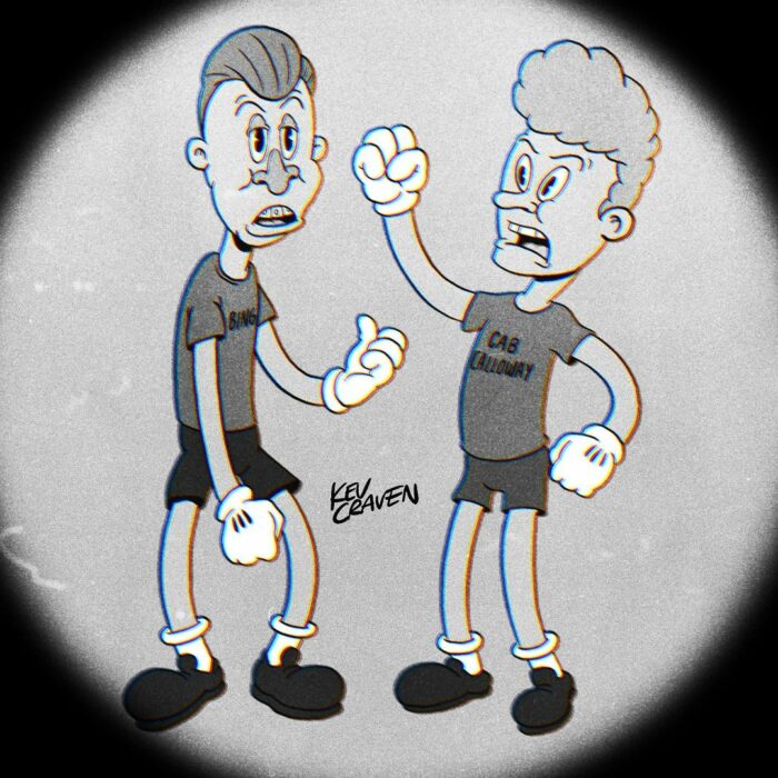 Beavis y Buthhead dibujados si hubieran sido animados en el años 1930