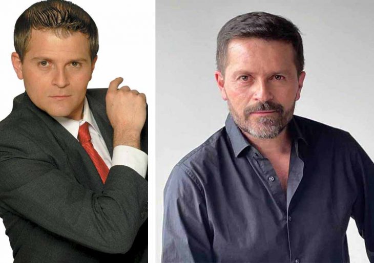 Actor Julio César Herrera en comparativa con su personaje de Freddy Contreras en la novela de Betty la fea