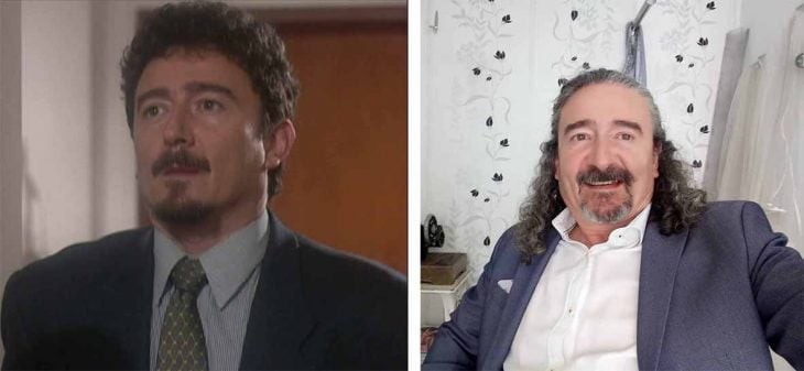 Actor colombiano León Jaramillo en comparativa con su personaje de saúl gutierrez en la novela betty la fea