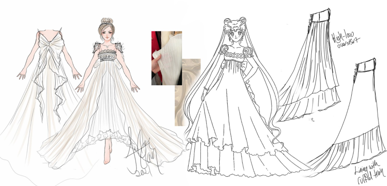 Bride got married wearing a dress inspired by Sailor Moon