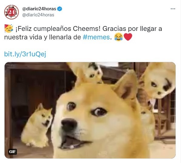 Tuit ;el cumpleaños del perrito Cheems