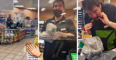 Chica le lleva comida a un hombre que tenía trabajando un turno de 16 horas; ¡más personas así!