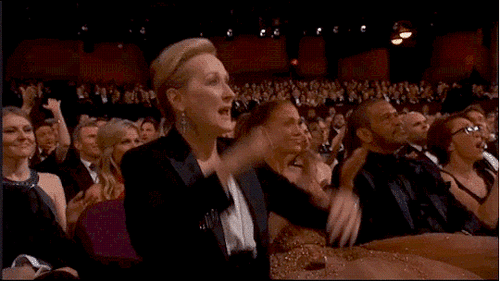 Meryl Streep ovacionando