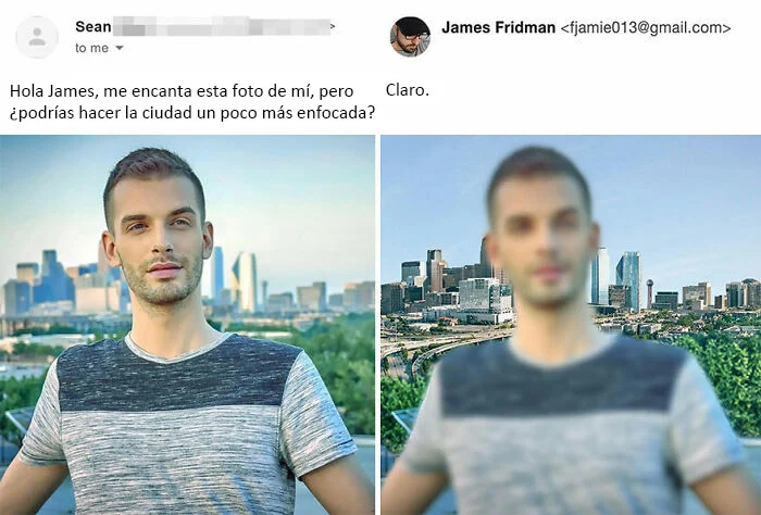 blurry boy ;The 'Photoshop Troll' returned to edit the photos of his followers and makes the internet laugh