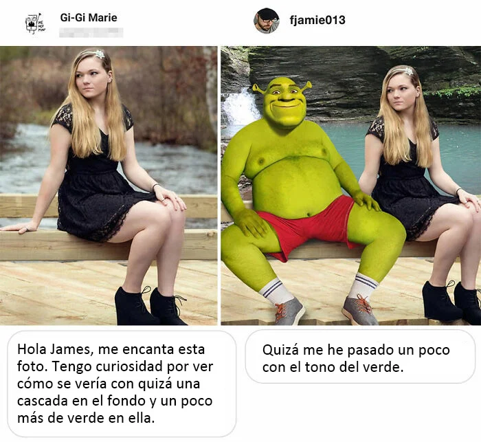 shrek ;El 'Troll de Photoshop' regresó para editar las fotos de sus seguidores y hace reír a internet