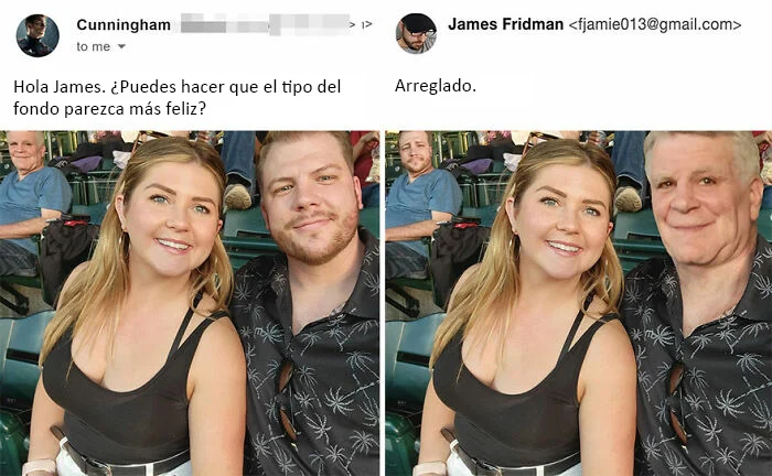 Pareja ;El 'Troll de Photoshop' regresó para editar las fotos de sus seguidores y hace reír a internet