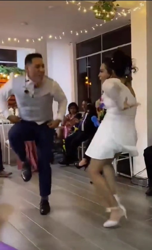 pareja de recién casados se viraliza en TikTok al bailar la cumbia del Tílin. 