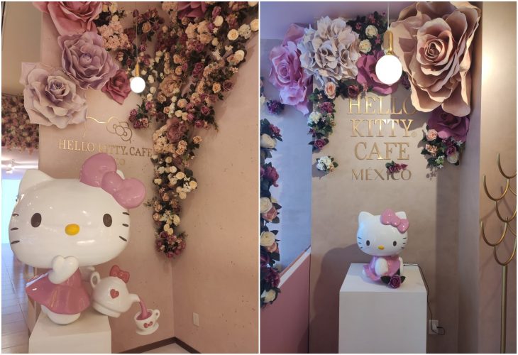 entrada a cafetería; ¡Por fin! La cafetería de Hello Kitty abre sus puerta en México