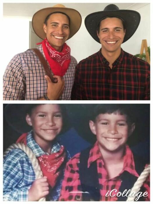 hermanos sonriendo ;Fotos antes y ahora que nos traen el aroma de la nostalgia