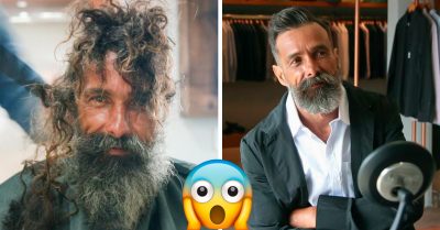 Hombre sin hogar entró a una peluquería, pidió un corte y obtuvo un increíble cambio de look
