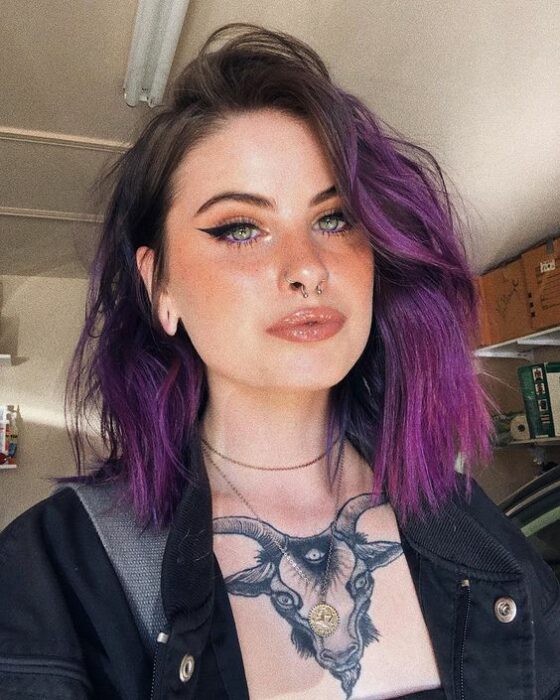 purple hair ;Neon hair ideas