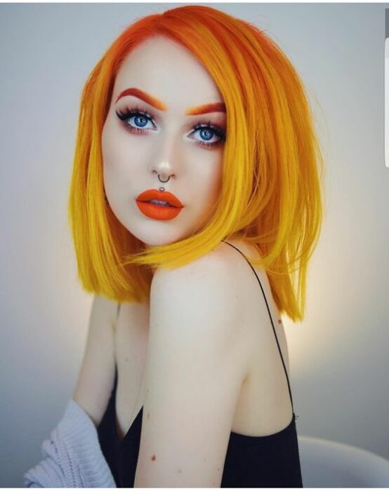 yellow and orange hair; ideas for neon hair