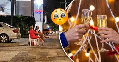 Mujer hace brindis de Año nuevo en el lugar donde murió su hijo