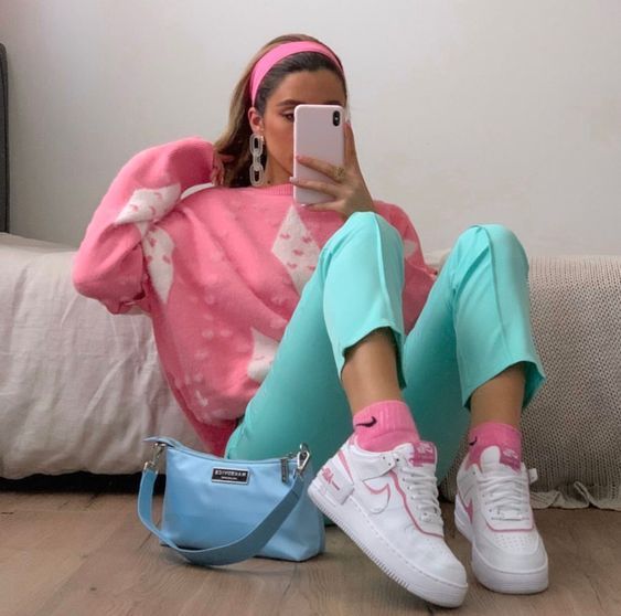 mint green pants; 20 ways to wear pastel neon tones in your outfit