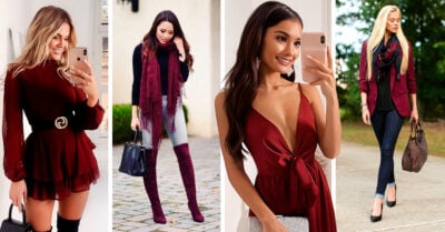 10 Ideas de outfits para que saques tus prendas color vino del armario y te veas así